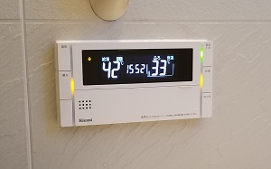 神奈川県鎌倉市M様 改修工事後 浴室リモコン リンナイ BC-300VC 神奈川県鎌倉市M様の改修工事後、浴室リモコン、リンナイのBC-300VC