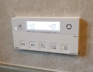 神奈川県横浜市都築区M様の交換工事後、浴室リモコンのRC-G001SPE
