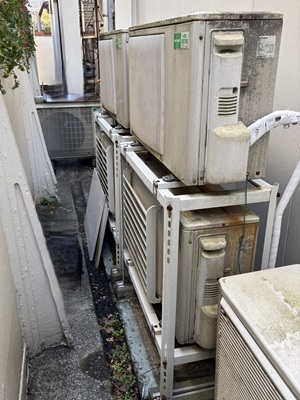 東京都世田谷区F様、三菱のエコヌクール、室外ユニットのVEH-406HPU3-HL