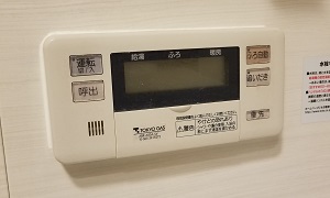 東京都武蔵野市K様、交換工事前の浴室リモコン、ABR-A00A-SV