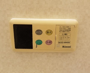 神奈川県綾瀬市A様の交換工事前、リンナイの浴室リモコン、BC-60V3
